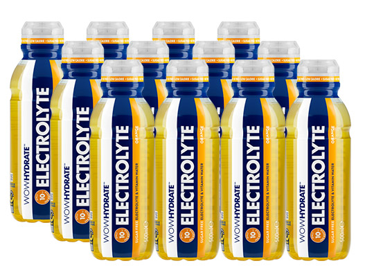 Orange Electrolyte Drink - Pack of 12 - Sports Water - WOW HYDRATE