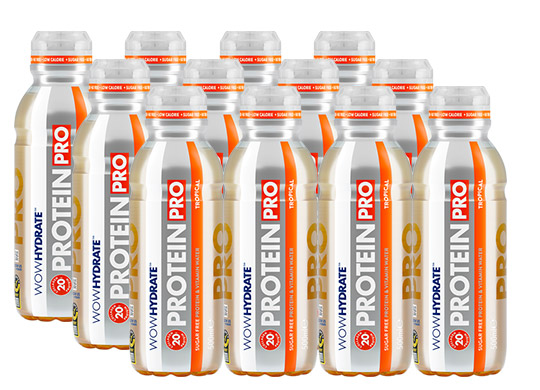 Tropical Protein Pro - Pack of 12 - Sports Water - WOW HYDRATE